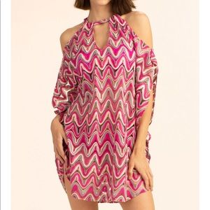 $152 Trina Turk ODESSA CROCHET CAFTAN l - XL